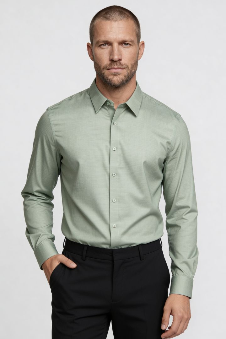 Carter Tailored Modal Shirt - Green