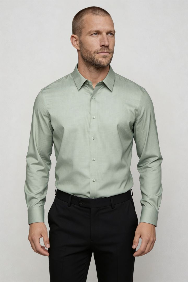 Carter Tailored Modal Shirt - Green