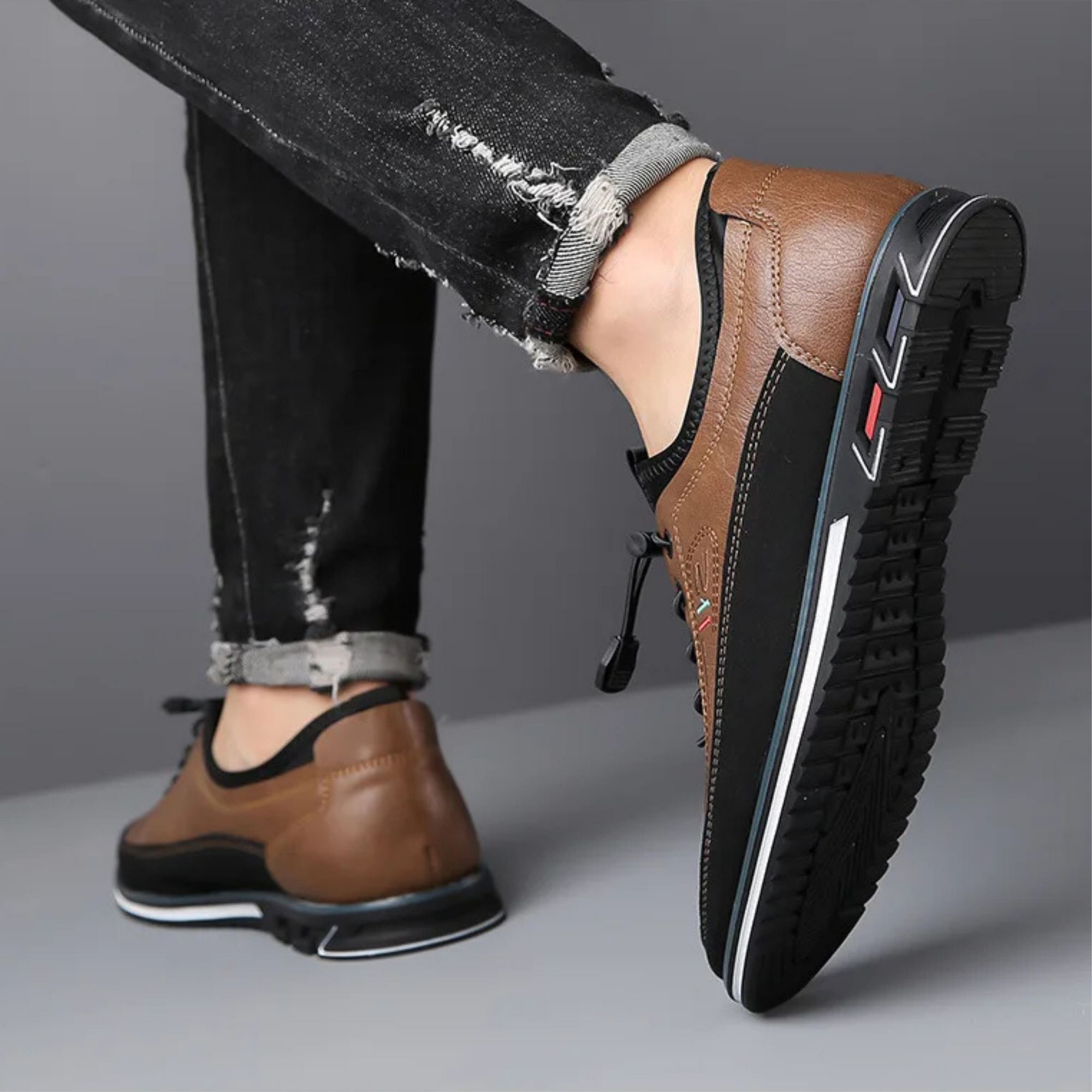 Oxford Handcrafted Leather Shoes - Dark Brown