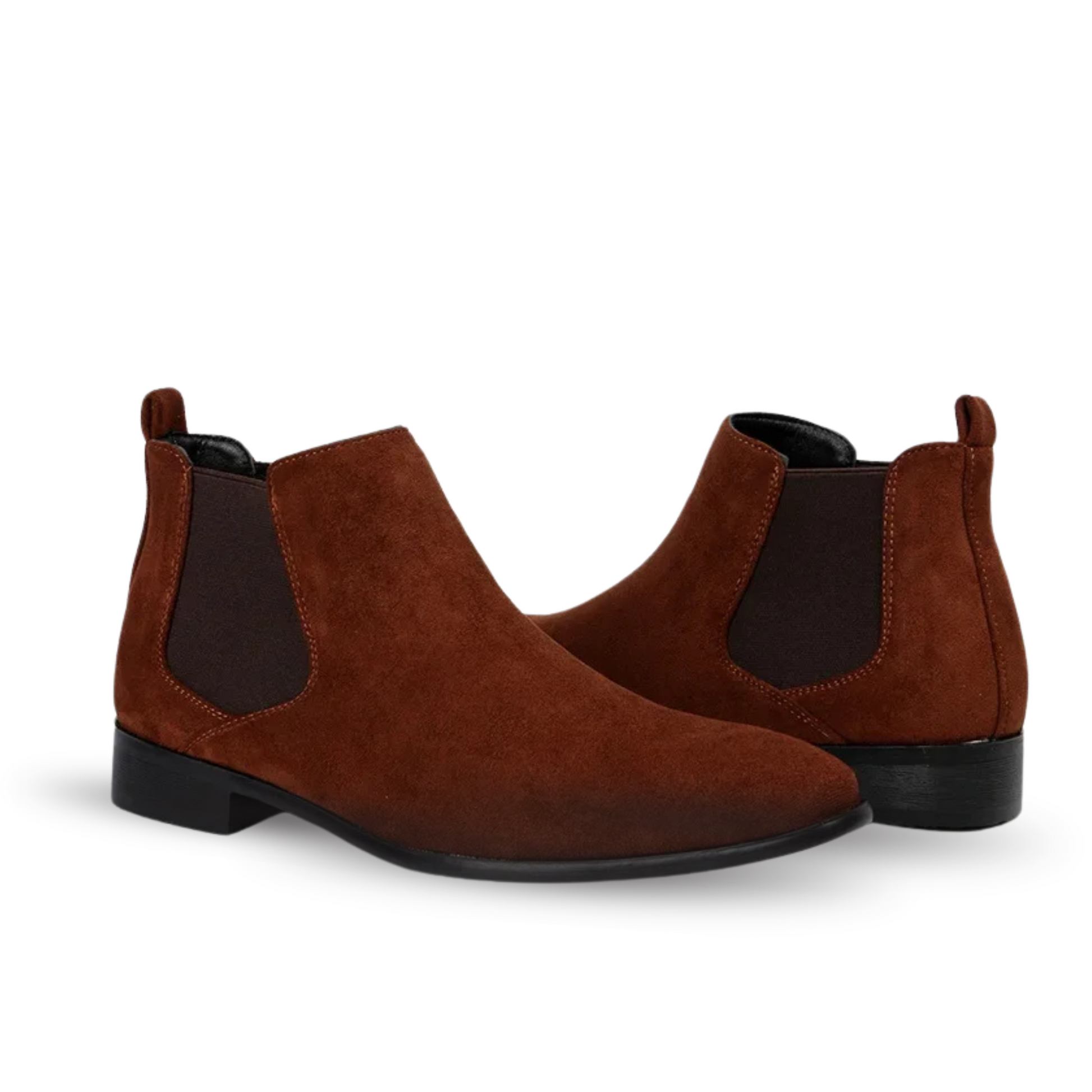 VALENCIA CHELSEA SUEDE BOOTS - CHESTNUT