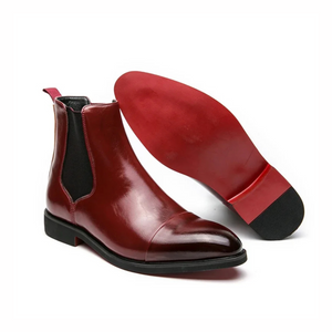 HARRINGTON CHELSEA BOOTS - ROUGE